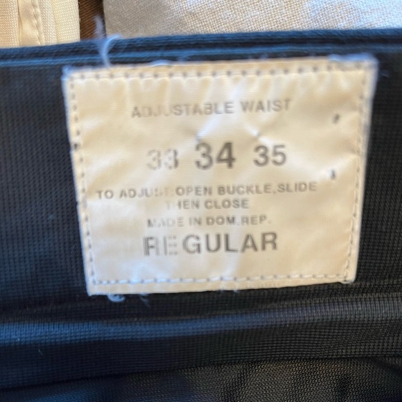 Men's 100% wool adjustable waist Black Dress Pants size 33 to 35 - Picture 4 of 6